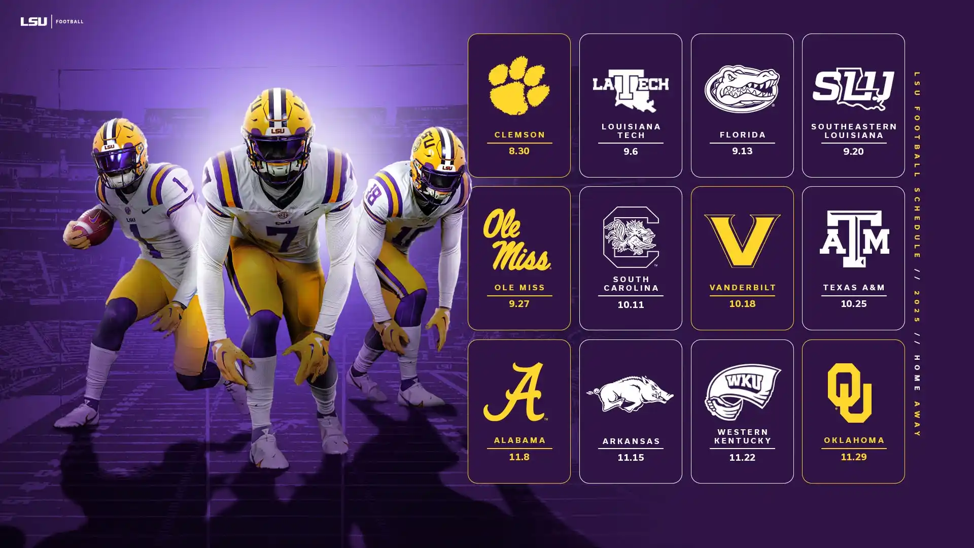 Lsu football schedule 2025
