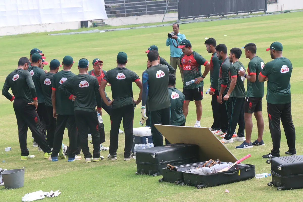 Bangladesh cricket schedule — Tigers training at Sher-e-Bangla National Cricket Stadium