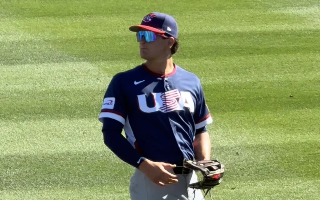 Roman Anthony with Team USA in March 2026 ahead of the USA baseball Olympics 2028